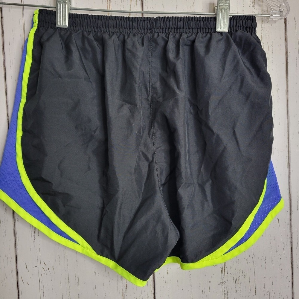 Nike Dri-Fit Running Shorts XS Black Neon Yellow Purple Tempo Athletic Sporty - Picture 4 of 9